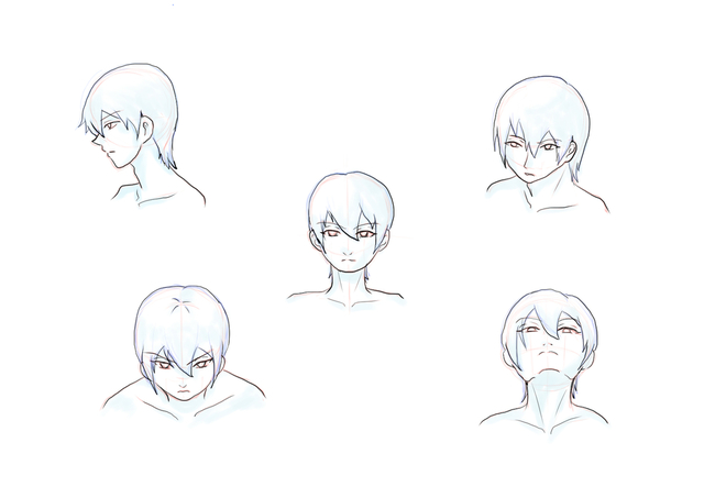 顔の描き方（男性）