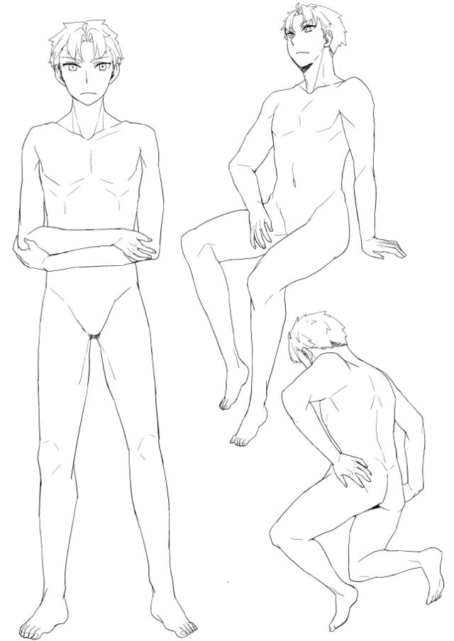 男性の描き方イラレポ