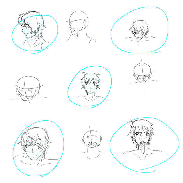 顔の構図練習