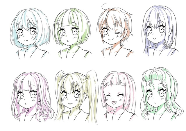 髪の描き方のヤツ　レヴェル1