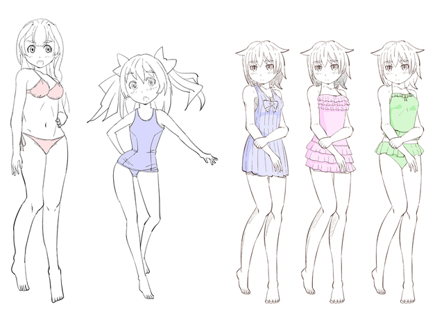 水着の練習