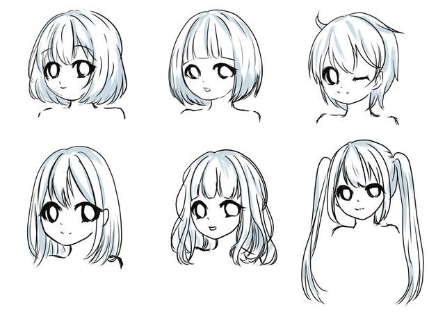 髪の描き方