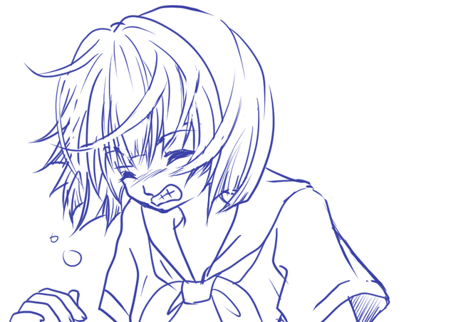 くしゃみ顔