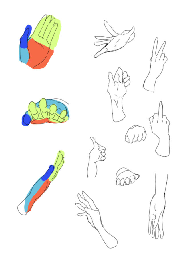 様々な手を描きたかった