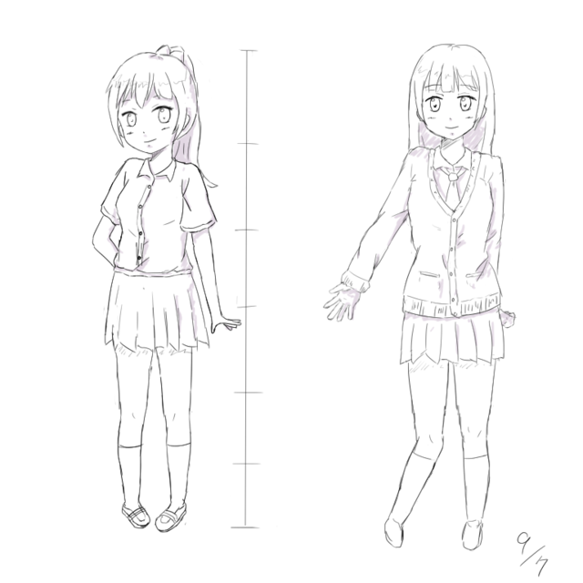 制服の練習