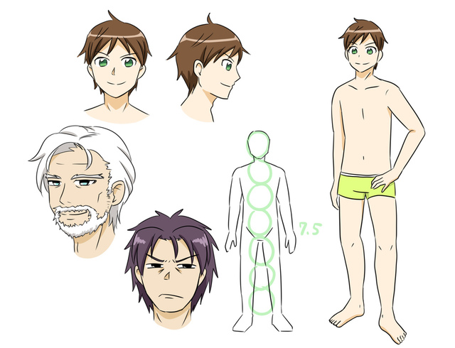 男性キャラの描き方講座
