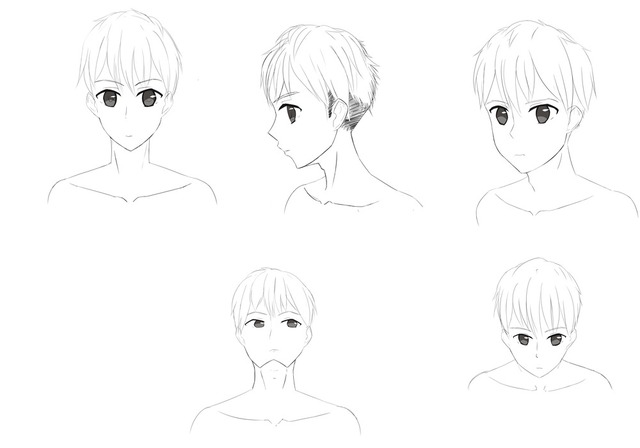 顔の描き方(男）