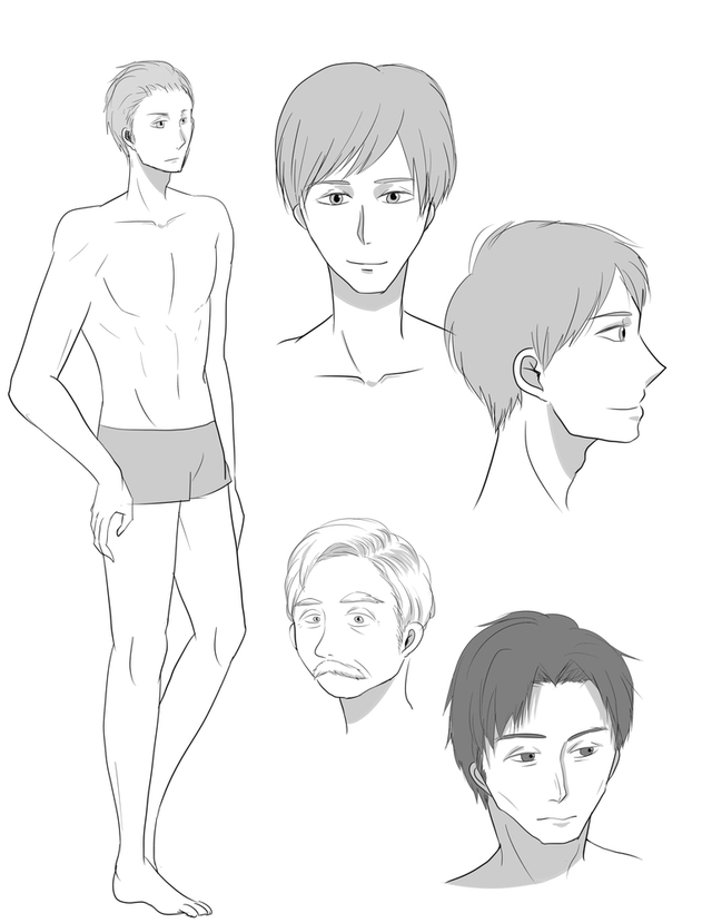 男性キャラクターの描き方