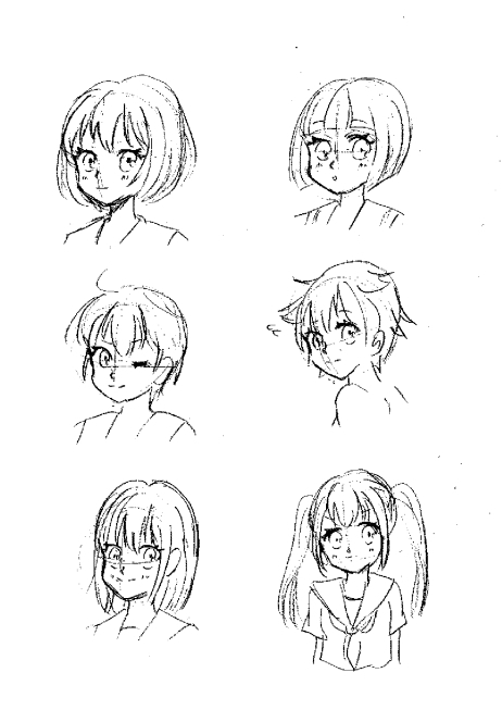 髪の書き方