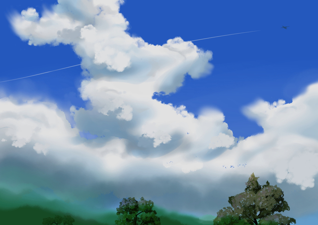 夏空の描き方講座書いてみた