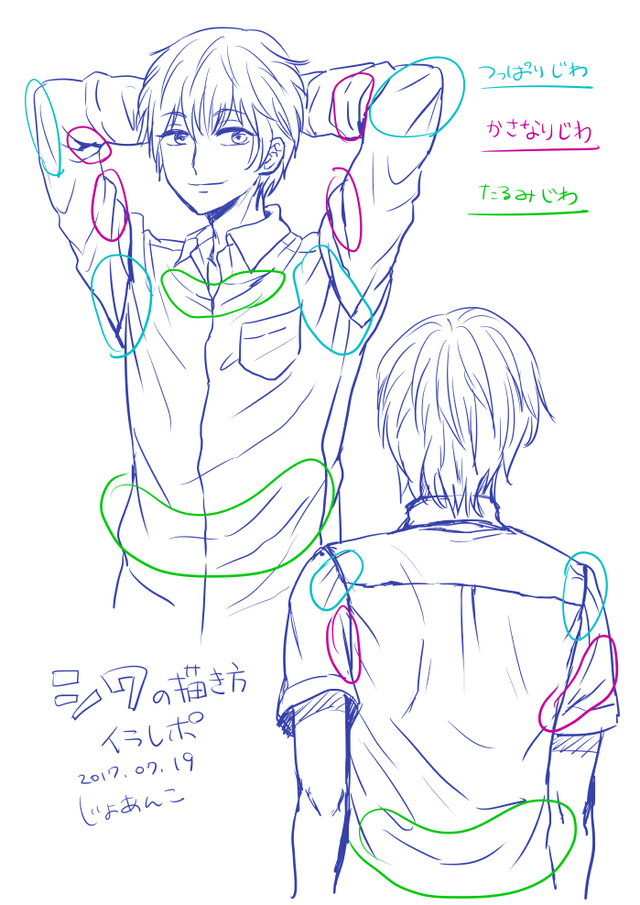 服のシワ