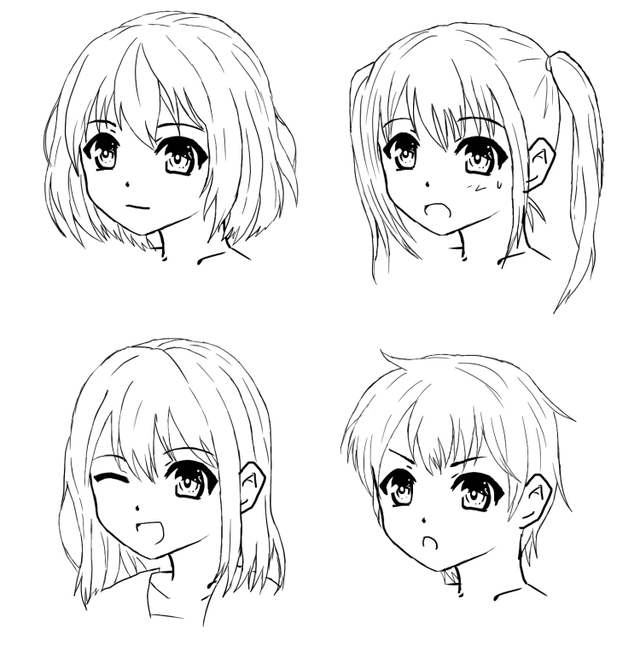 髪の描き方イラレポ