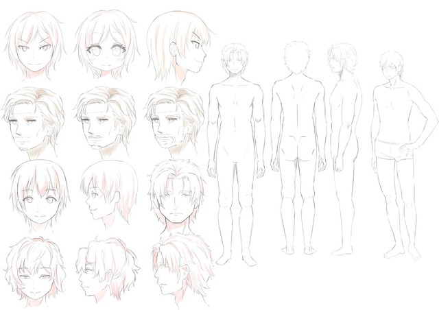男性キャラの描き方