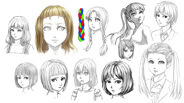 髪描きレポ