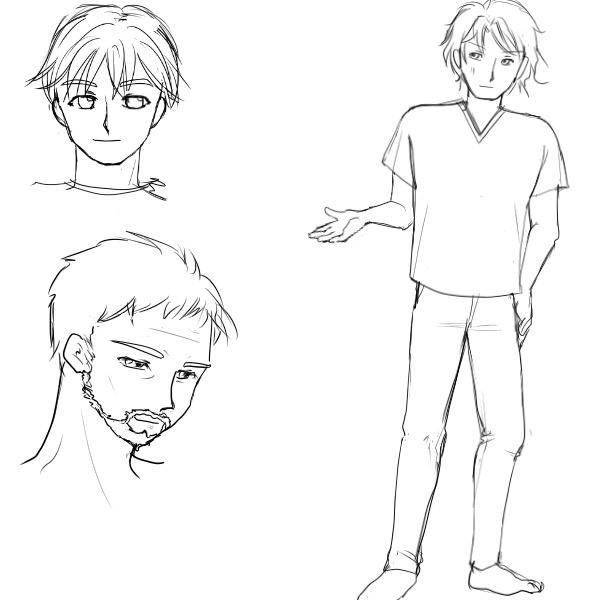男性キャラ描いてみました