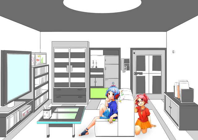 リビングのいたずら