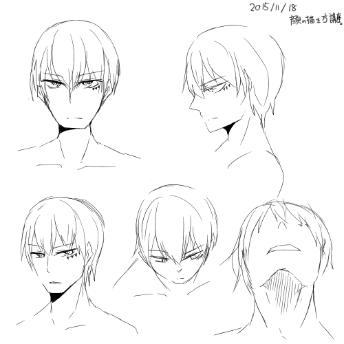 顔の書き方（男）講座レポ
