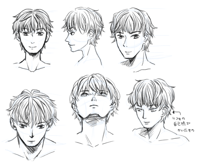 顔の描き方、練習