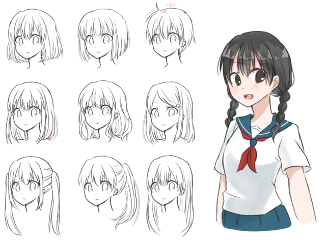 髪のイラレポ