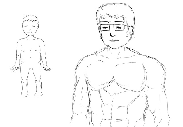 男性を描く練習