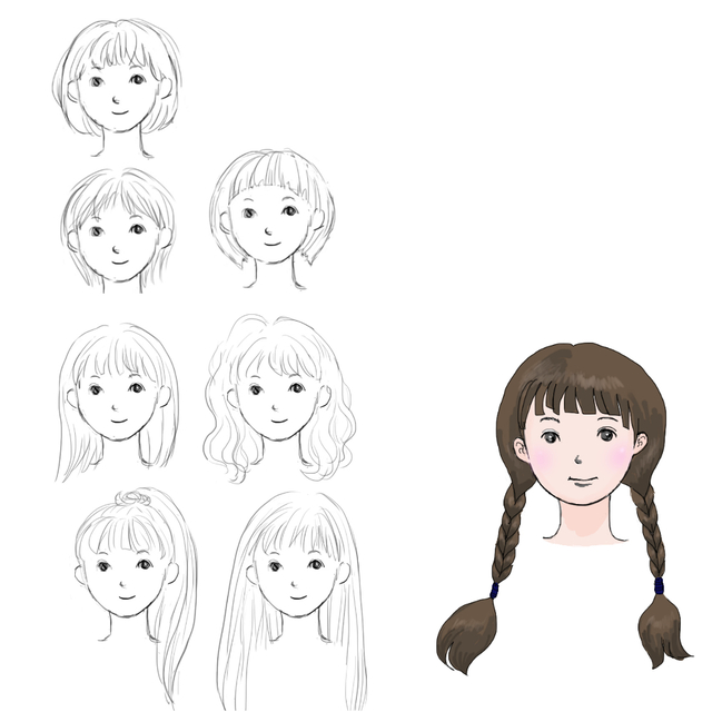 いろいろな髪型