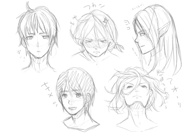 顔の描き方練習