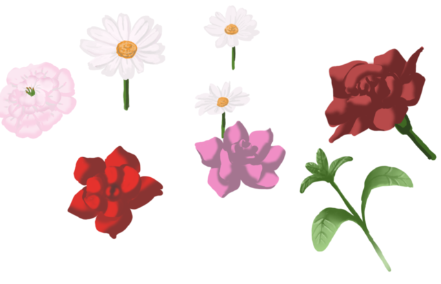 花の書き方