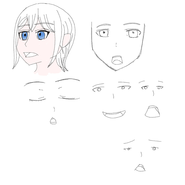 表情の描き方講座のイラレポ投稿