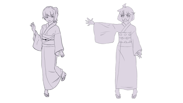 浴衣の描き方レポ