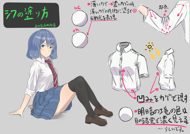 シワの塗り方についてのレポート