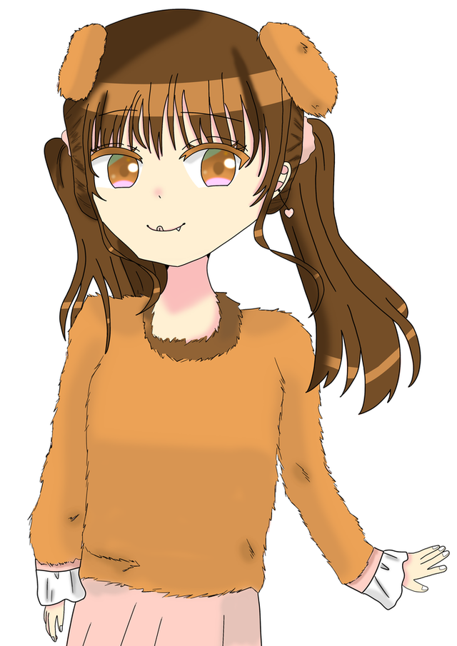 犬の擬人化　ツインテール
