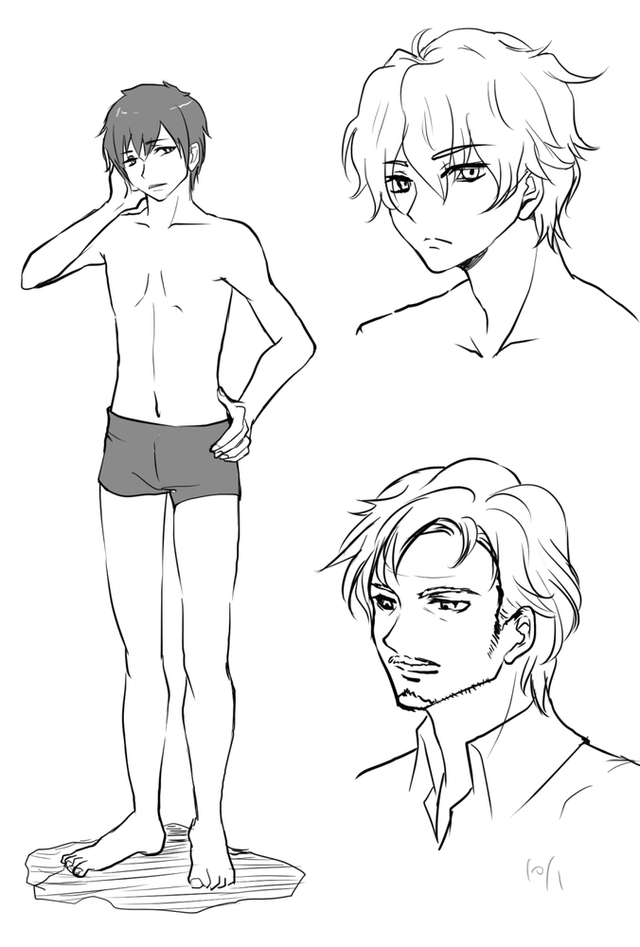 男性キャラクターの描き方講座