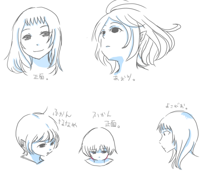 復習 顔のアタリ