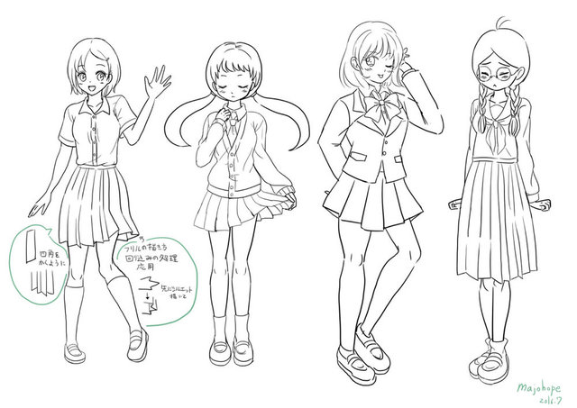 女子高生の制服を描くッ！