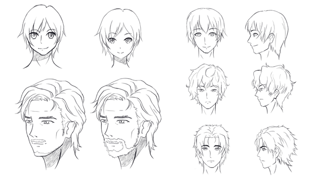 男性キャラの描き方レポ
