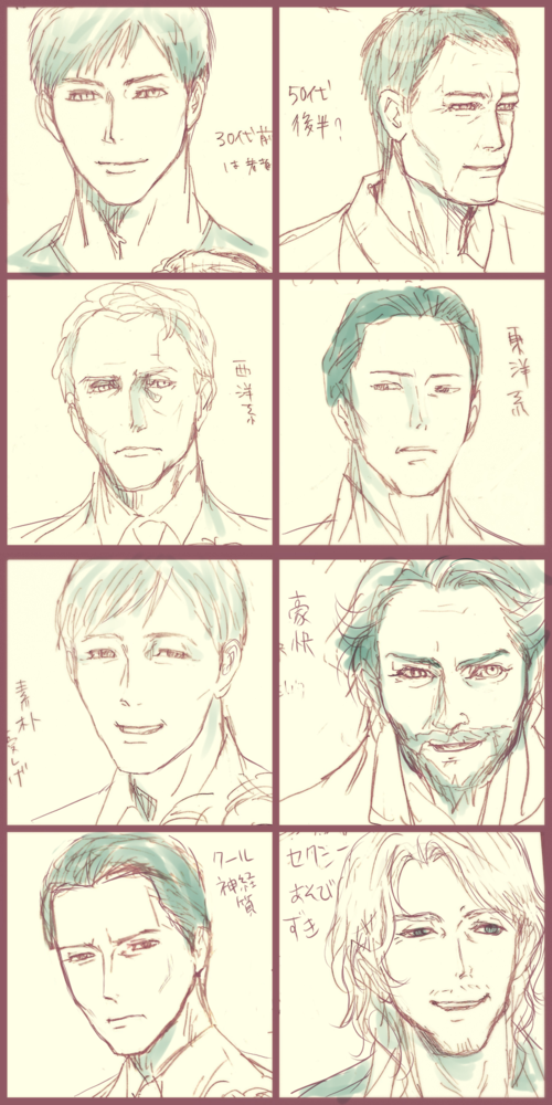 おじさんの描き方講座の課題