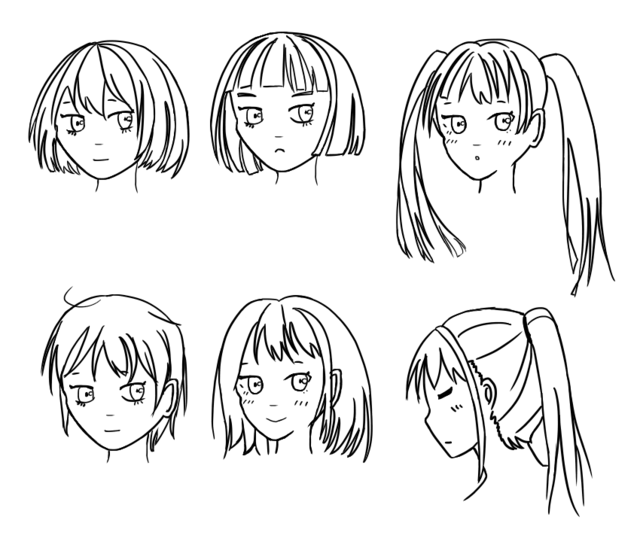 髪の描き方講座