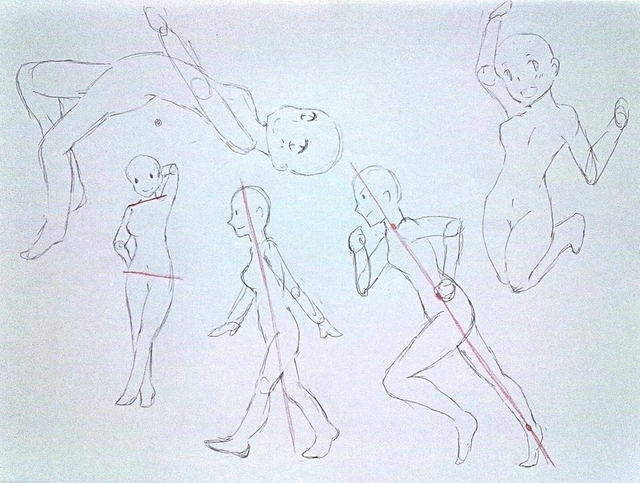 動きのあるポーズイラレポ