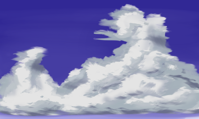 雄大な雲にしたかったんです・・
